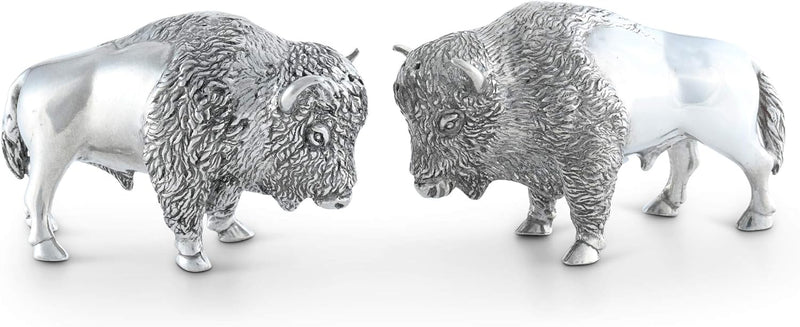 Vagabond House Pewter Bison Salt and Pepper Shaker