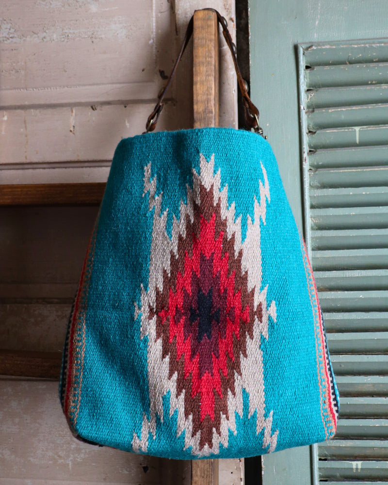 TWO BAR WEST DAKOTA VINTAGE STRAP TURQUOISE PURSE