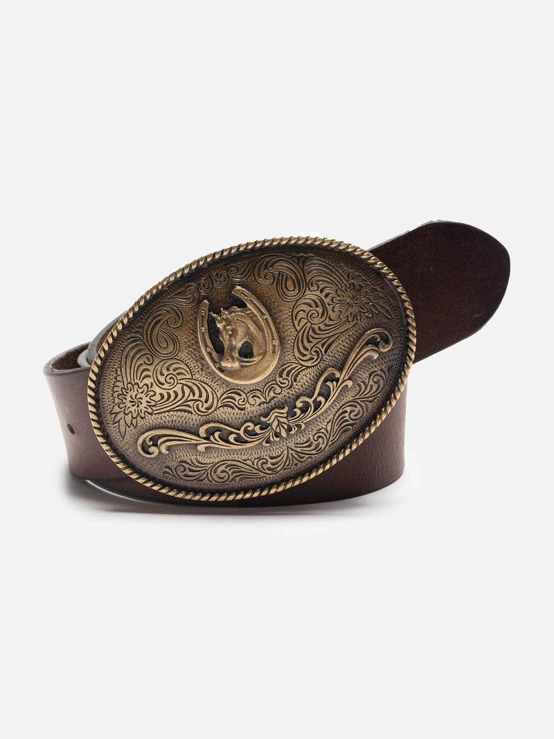 Nudie Jeans Co. Western Buckle Belt Dark Brown