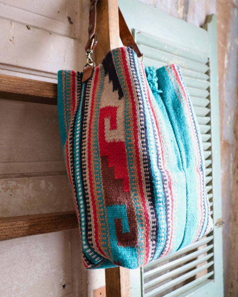 TWO BAR WEST DAKOTA VINTAGE STRAP TURQUOISE PURSE