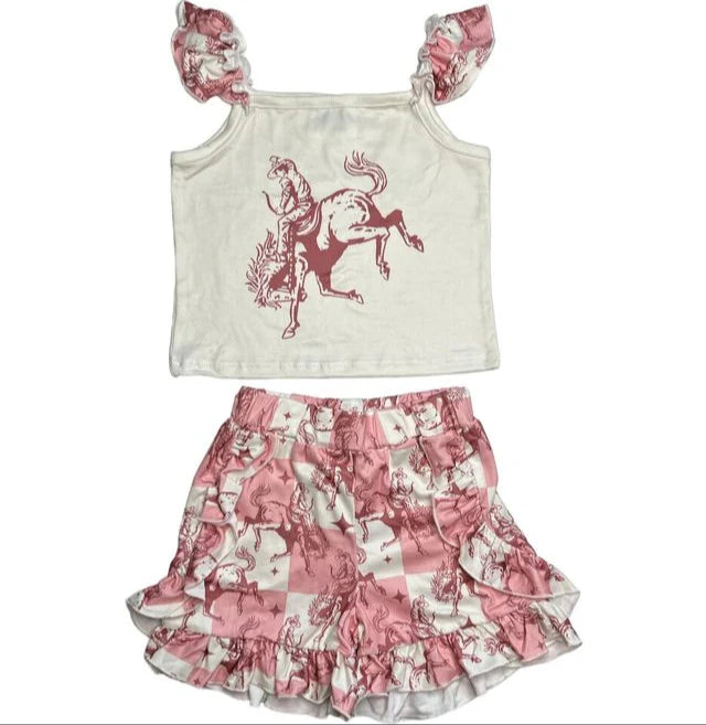 Shea Baby Plaid Bucking Horse Set