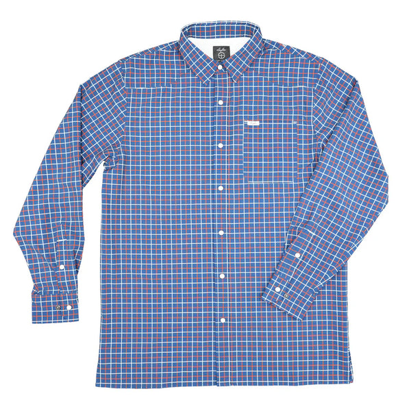 San Jac Men's Long Sleeve Performance Shirt - Grid