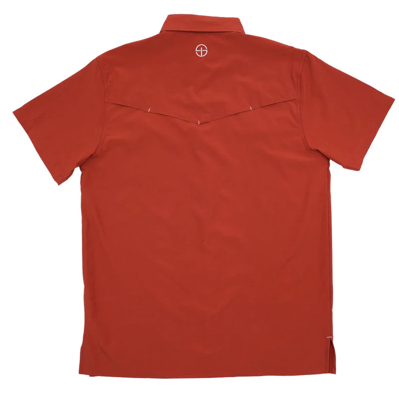 San Jac Men’s Short Sleeve Performance Shirt - Rust