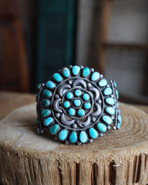 Vintage Multi Turquoise Rounds Cuff 