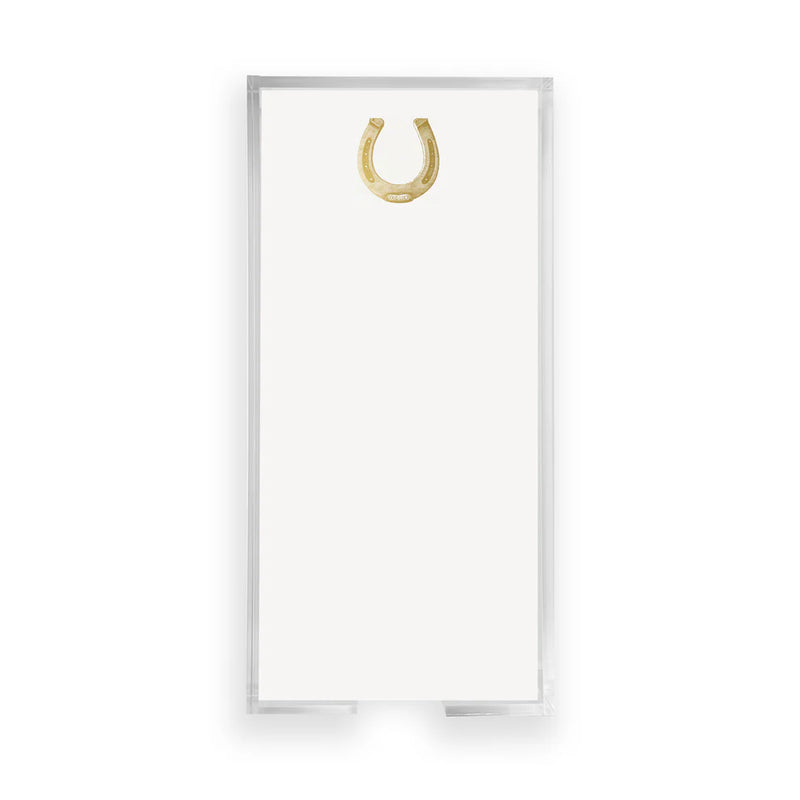 BLACK INK Buck Gold Foil Horseshoe Notepad