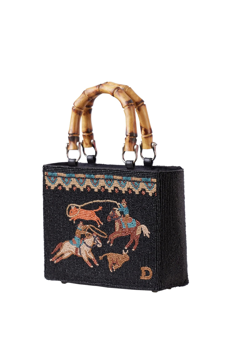 DOUBLE D RANCH BEFORE BARBED WIRE BEADED BAG