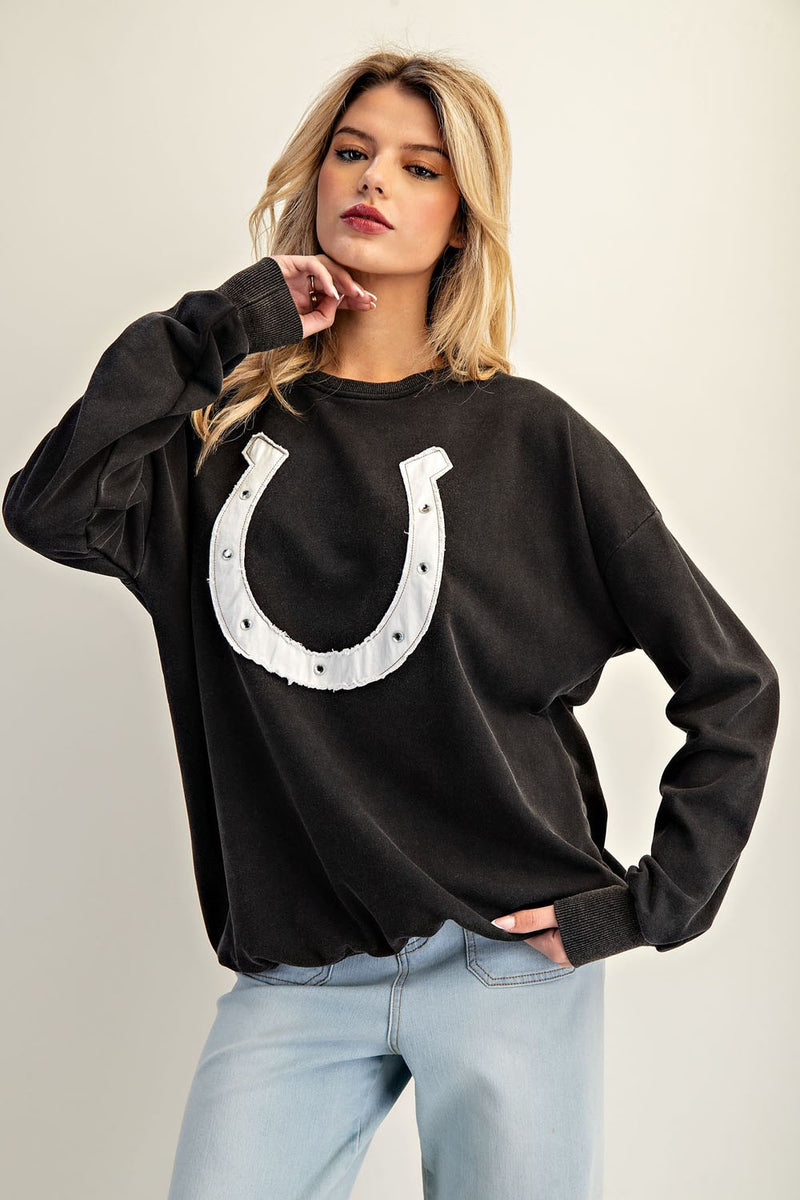 Eesome Snow Washed Horseshoe Top