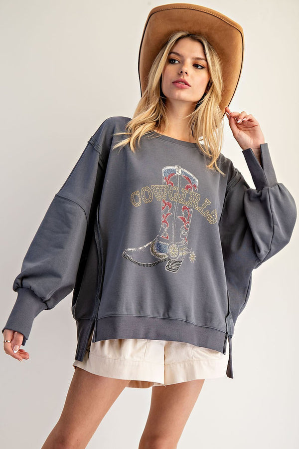 Eesome Cowgirl Boot Sweatshirt