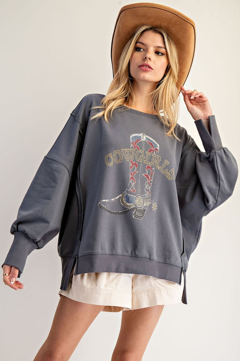 Eesome Cowgirl Boot Sweatshirt