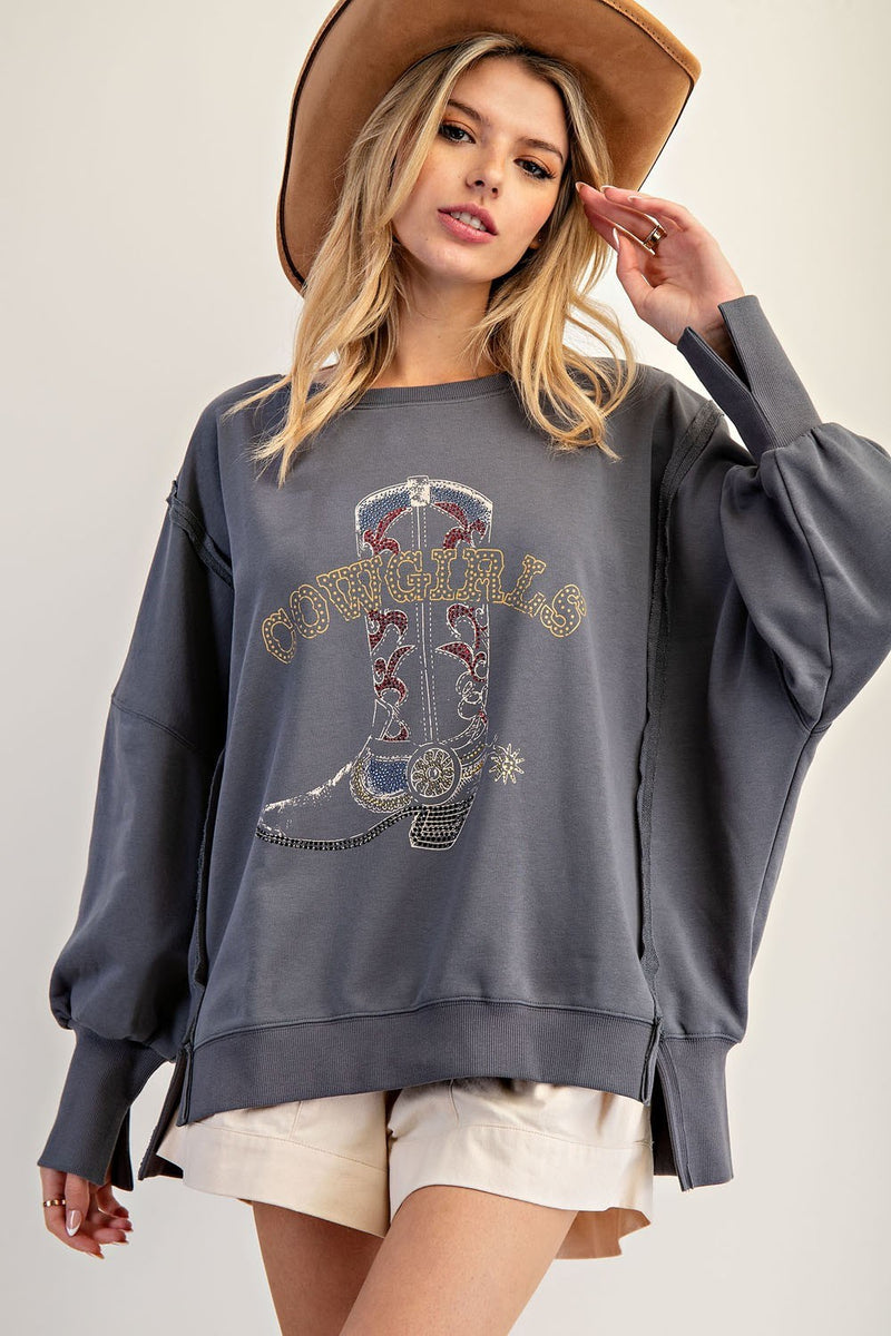 Eesome Cowgirl Boot Sweatshirt