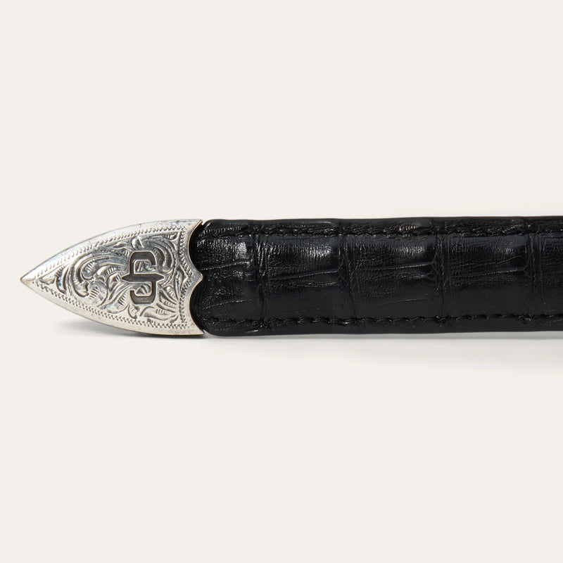 Decorative knife blade with silver handle on a white background