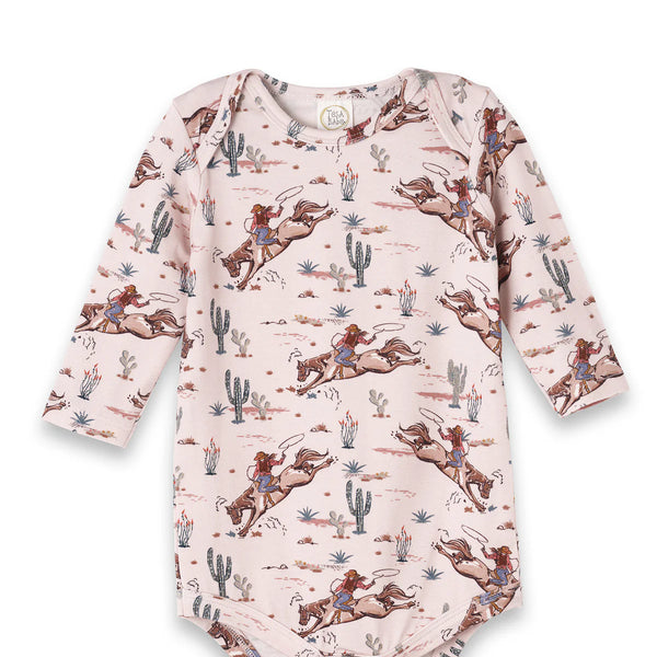 Tesa Babe Prairie Princess Baby Girl Western Bamboo Bodysuit