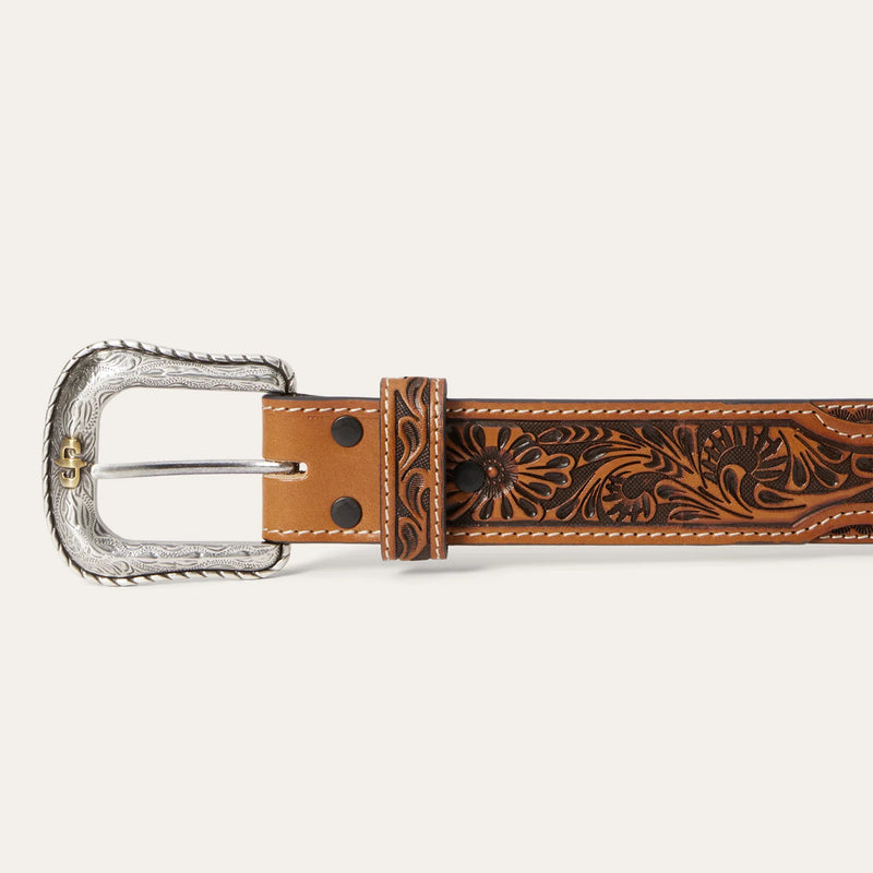 STETSON MEN'S TOOLED TAB BELT