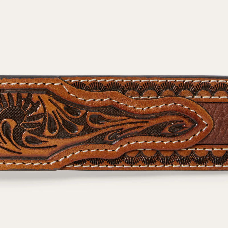 STETSON MEN'S TOOLED TAB BELT