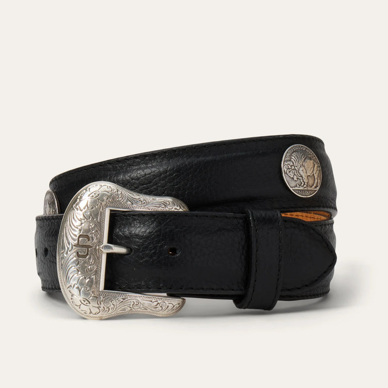 Stetson Bison Leather Concho Belt