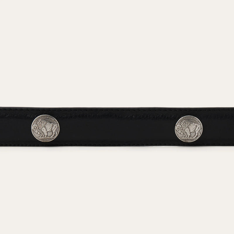 Stetson Bison Leather Concho Belt