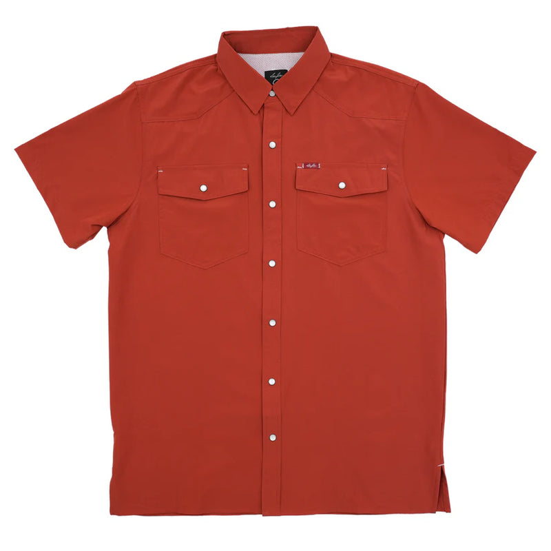 San Jac Men’s Short Sleeve Performance Shirt - Rust