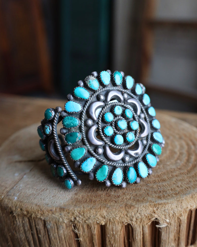 Vintage Multi Turquoise Rounds Cuff 