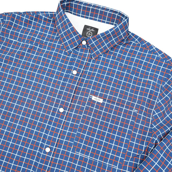 San Jac Men's Long Sleeve Performance Shirt - Grid