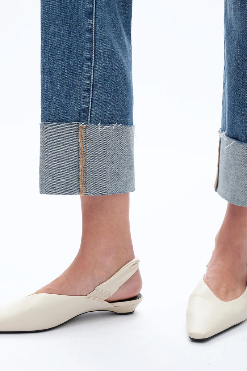 Bayeas High Rise Jeans With Rolled Hem