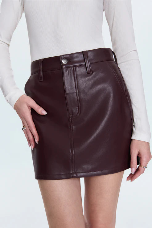 Pistola Abi High Rise Mini Skirt - Cabernet