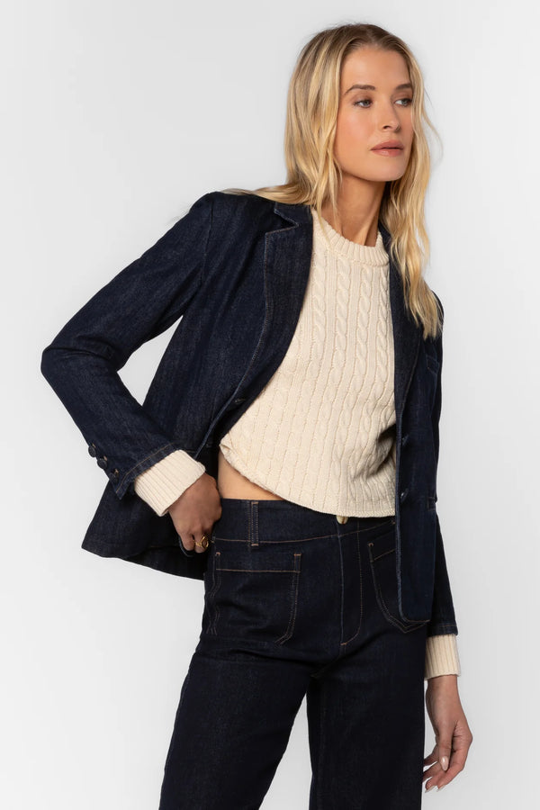 Velvet Heart Aristide Raw Blue Blazer