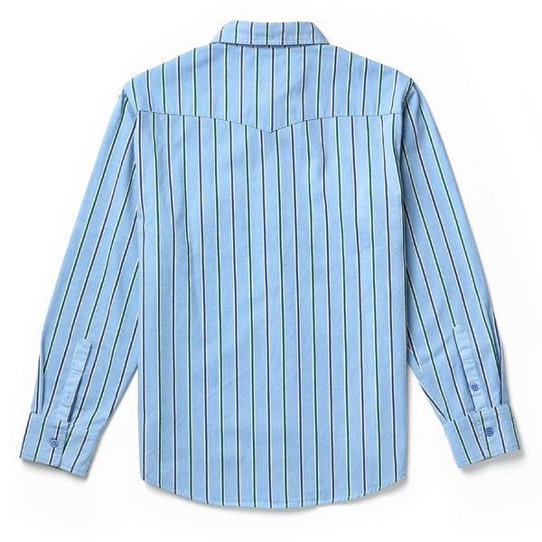 Seager Amarillo L/S Shirt Steel Blue Stripe
