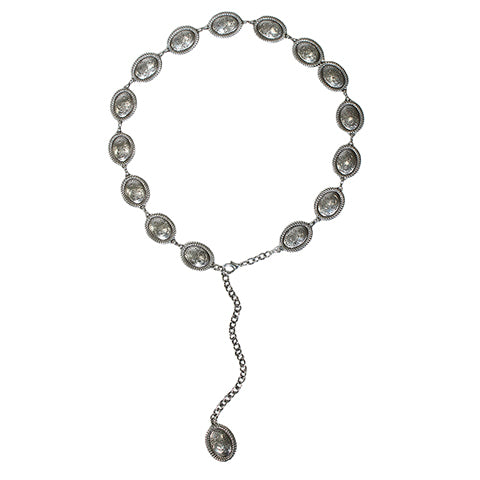 ANGEL RANCH LADIES 1'' OVAL CONCHOS SILVER BELT