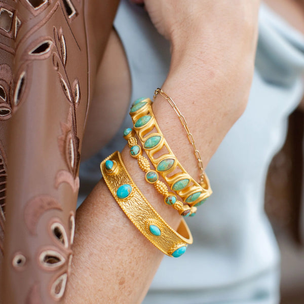 CHRISTINA GREENE Aphrodite Cuff - Turquoise