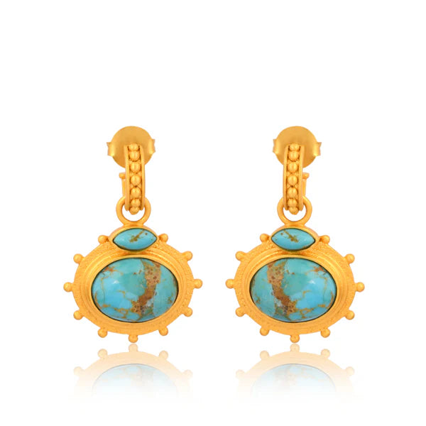 Christina Greene Athena Drop Earrings - Turquoise