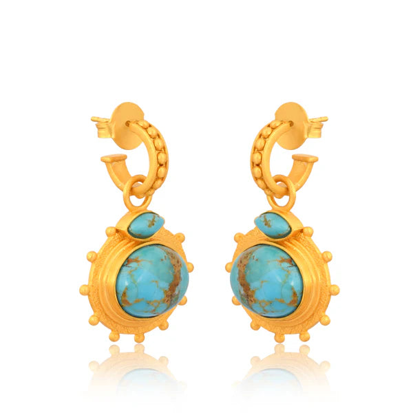 Christina Greene Athena Drop Earrings - Turquoise