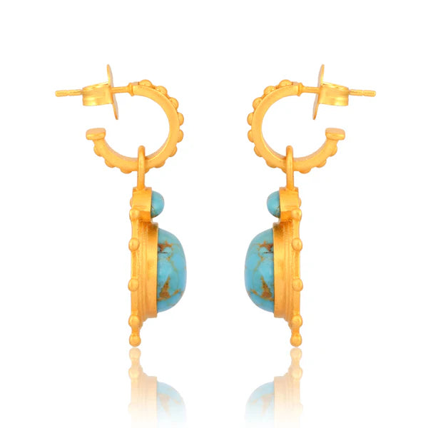 Christina Greene Athena Drop Earrings - Turquoise