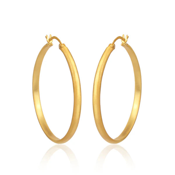 CHRISTINA GREENE MATTE HOOP EARRINGS