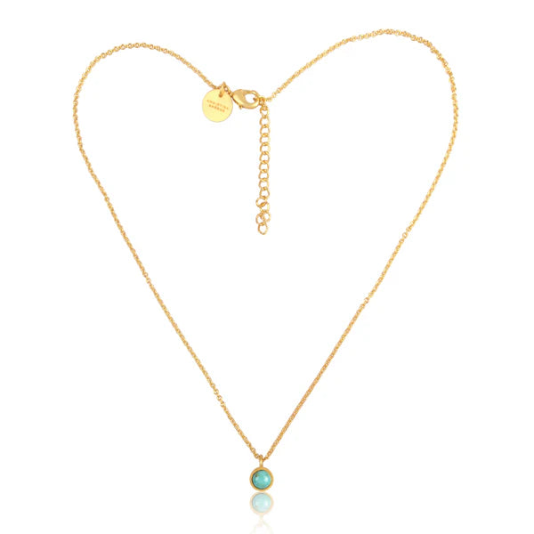 CHRISTINA GREENE Turquoise Dainty Pendant Necklace