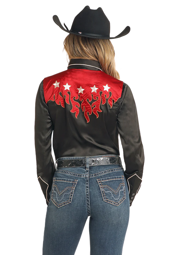 Rock & Roll Denim Retro Flame Shirt