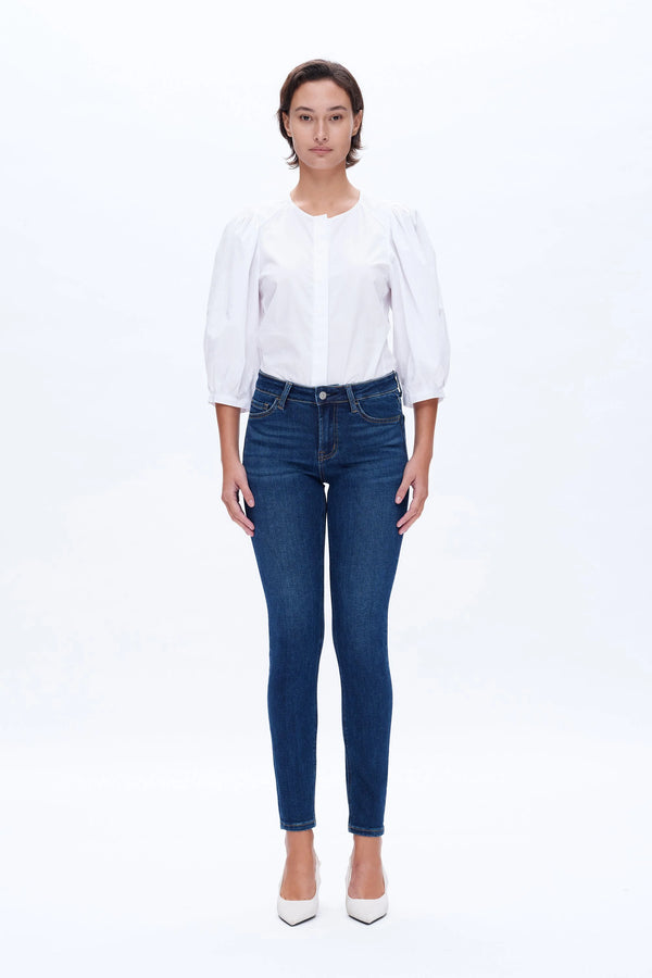 Emily Mid Rise Skinny Denim Jeans