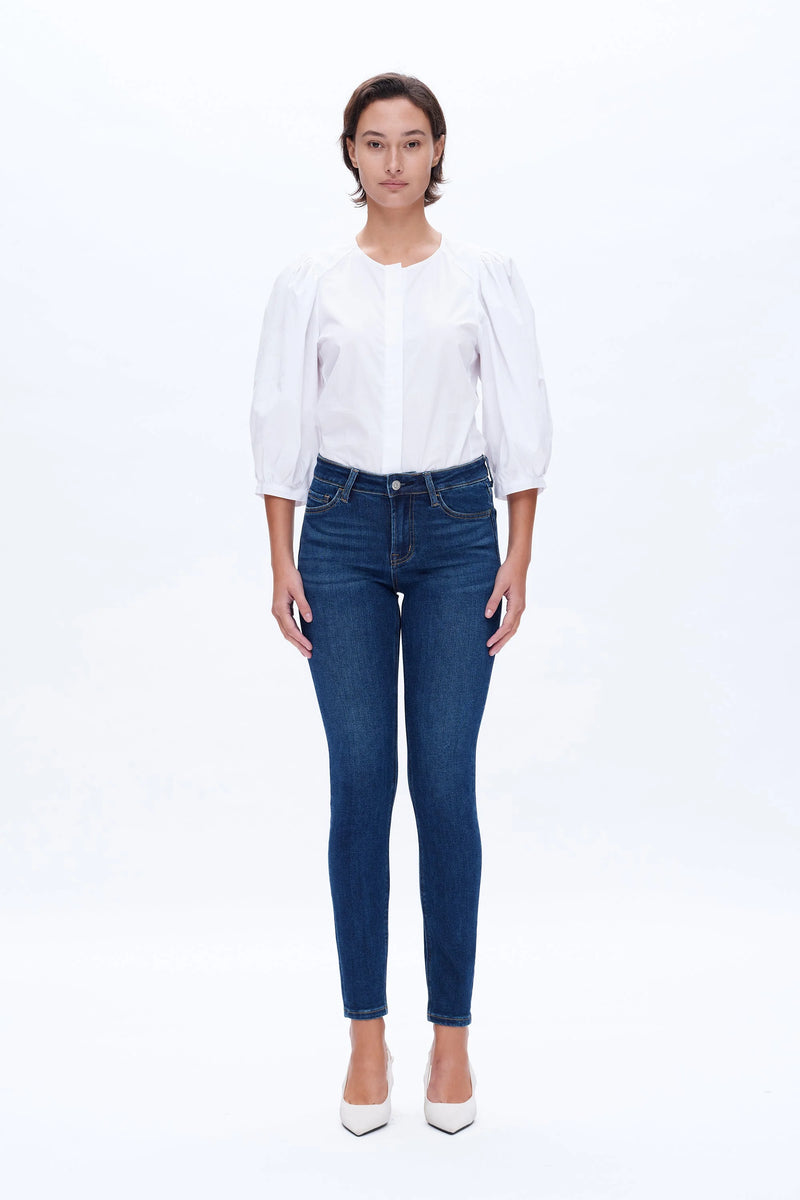 Emily Mid Rise Skinny Denim Jeans