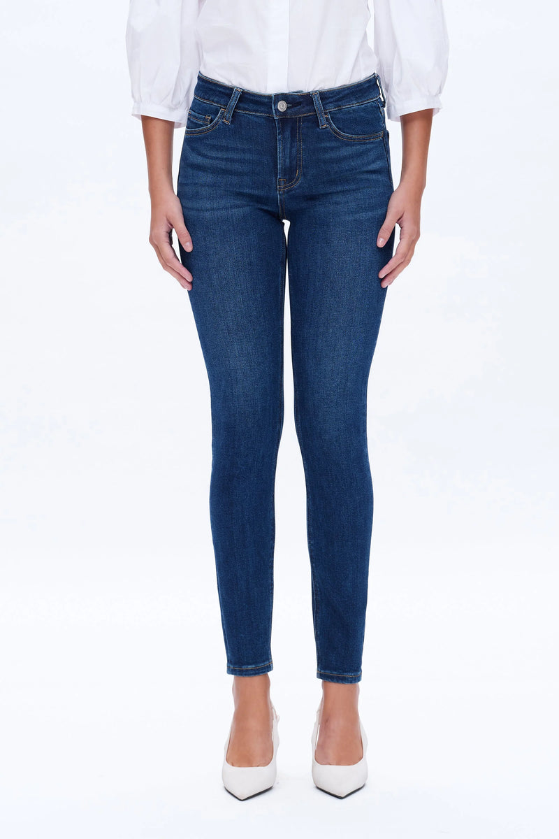 Emily Mid Rise Skinny Denim Jeans