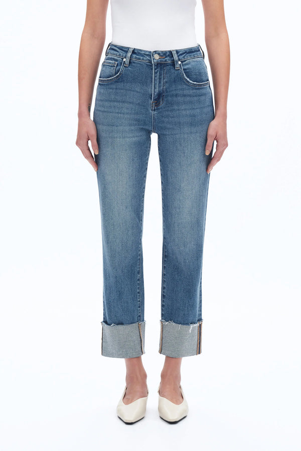 Bayeas High Rise Jeans With Rolled Hem