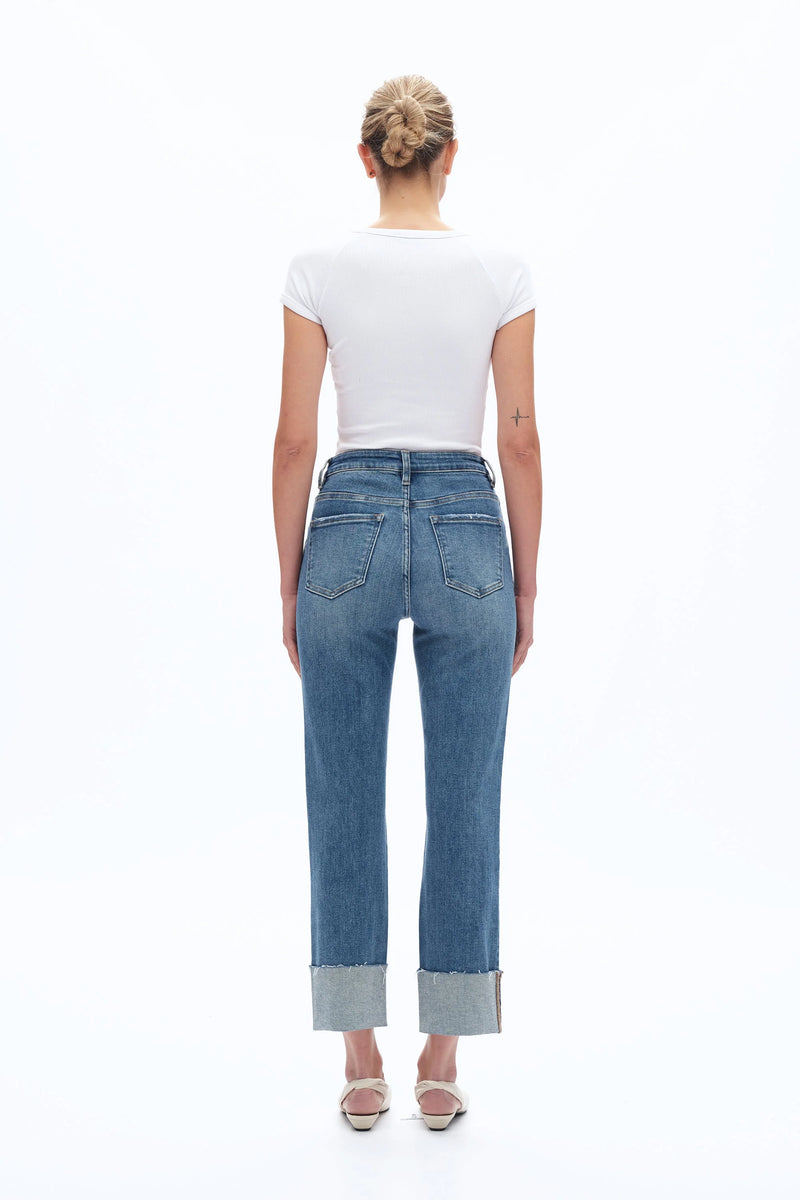 Bayeas High Rise Jeans With Rolled Hem