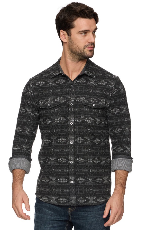 Flag and Anthem Baker Long Sleeve Southwest Flannel Shirt 
