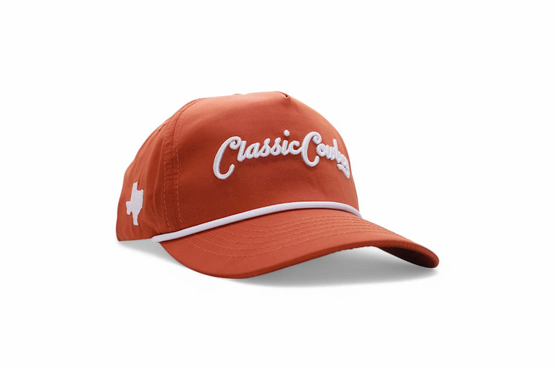Orange cap with 'Classic Country' text and a star logo on a white background