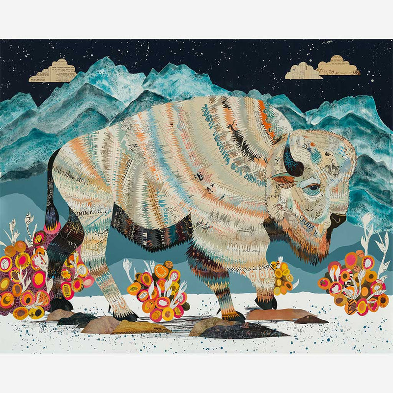 DOLAN GEIMAN BIG SPIRIT BUFFALO MIDNIGHT 16X20 PRINT 