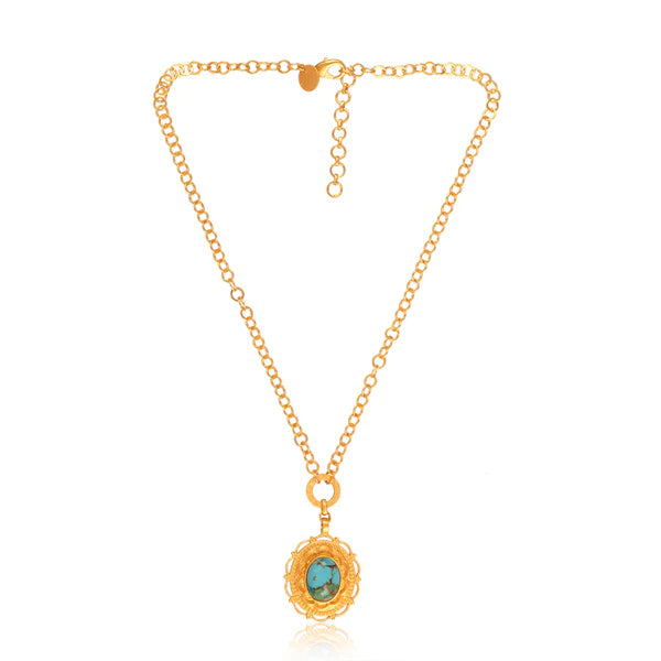 Christina Greene Blue Lagoon Pendant Necklace - Turquoise