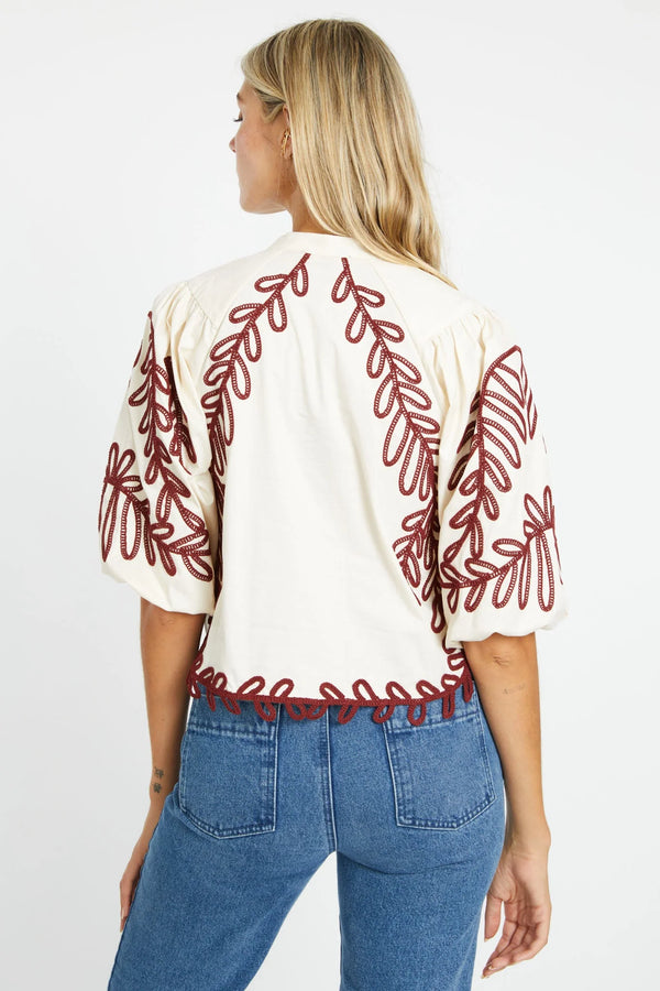 Caballero Collection Elodie Ivory / Chocolate Top