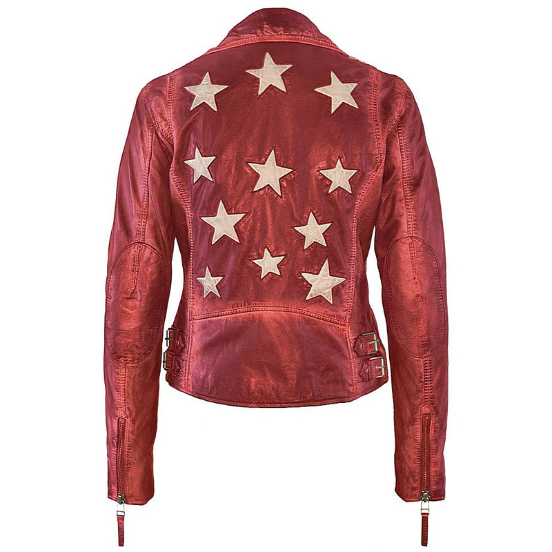 MAURITIUS WOMEN'S CHRISTY STAR WITH BUCKLES JACKET- RED