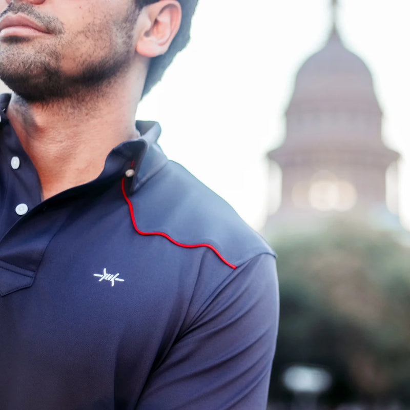 TEXAS STANDARD Lariat Western Polo - Lone Star