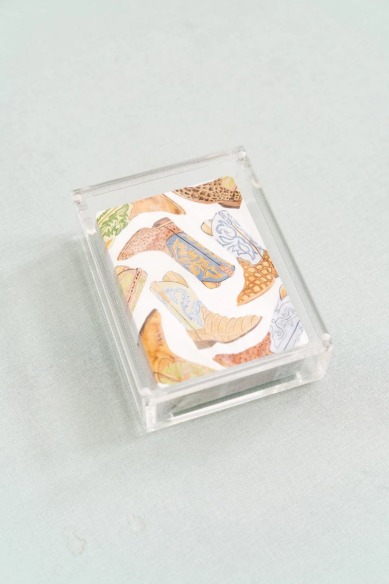 Catherine Cartie Boot Playing Cards with Acrylic Box