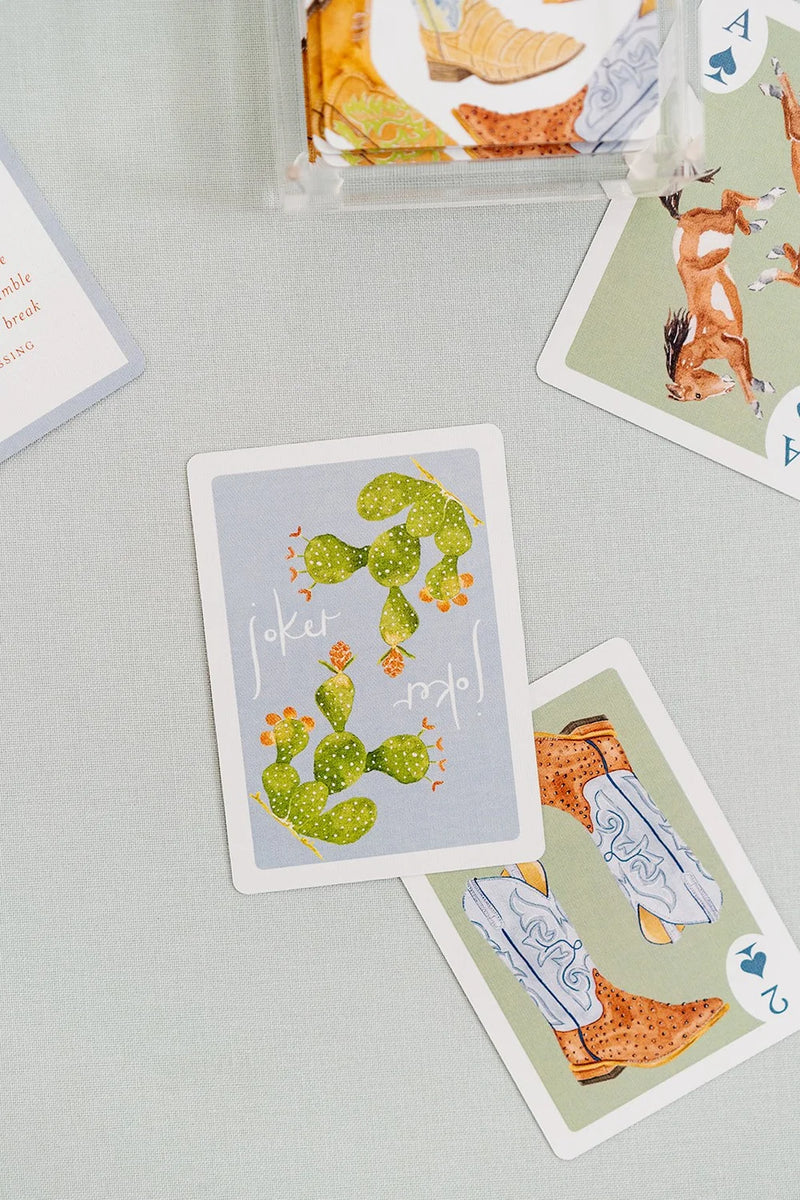 Catherine Cartie Boot Playing Cards with Acrylic Box