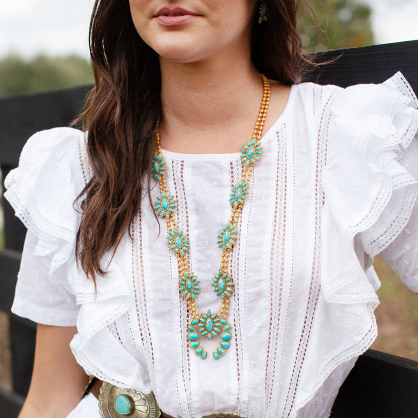 Christina Greene Desert Squash Blossom Necklace